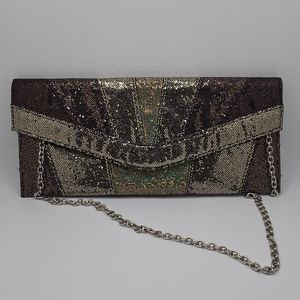 Silver & Gold glitter evening clutch and handbag